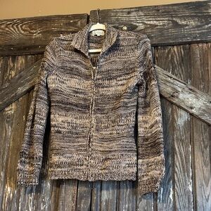 Cousin Johnny Women's Brown Knit Jacket by Anthropologie Size Medium